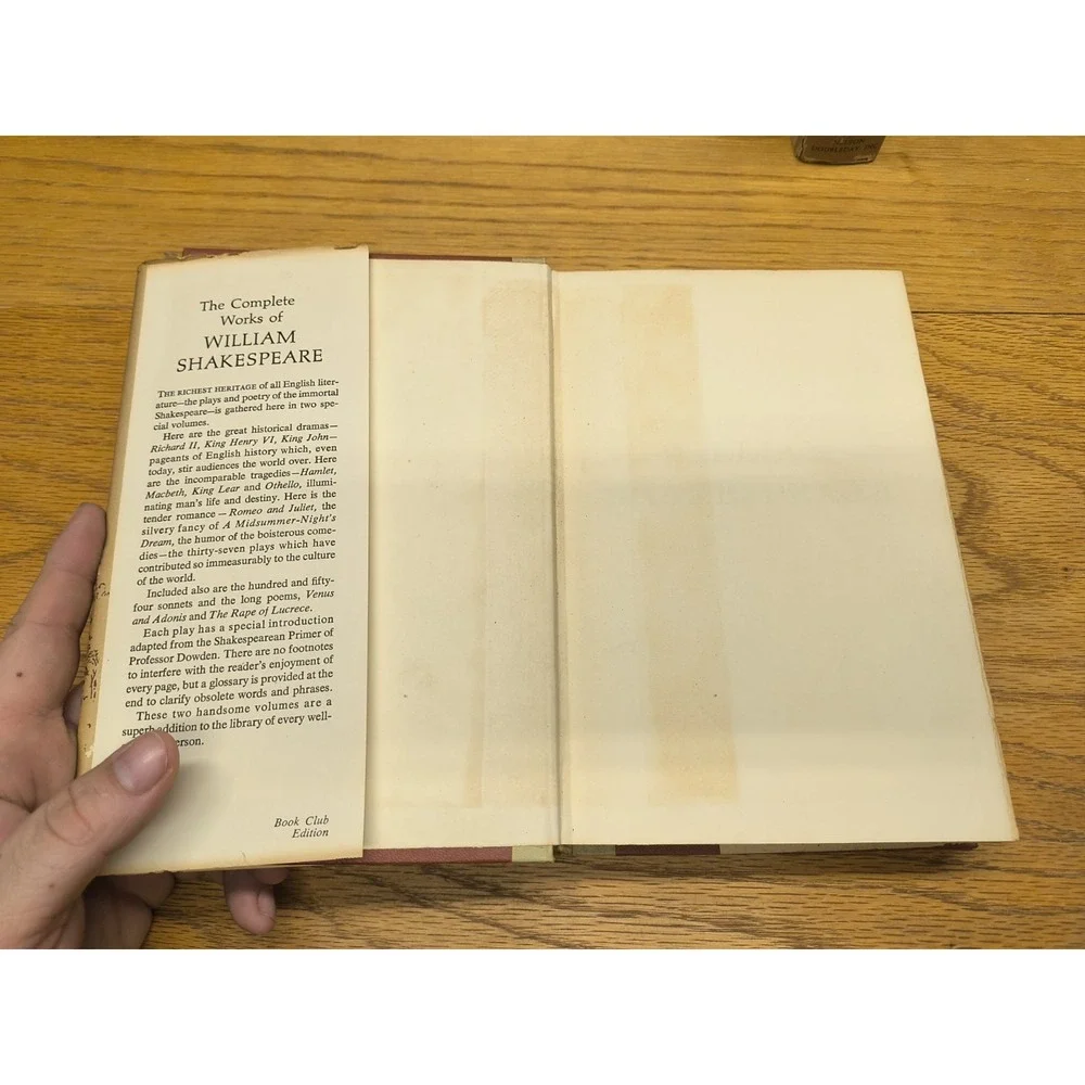 The Complete Works Of William  Shakespeare Two Volumes Hardcover Dustjackets Inc
